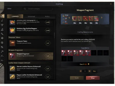 Craft ekranı