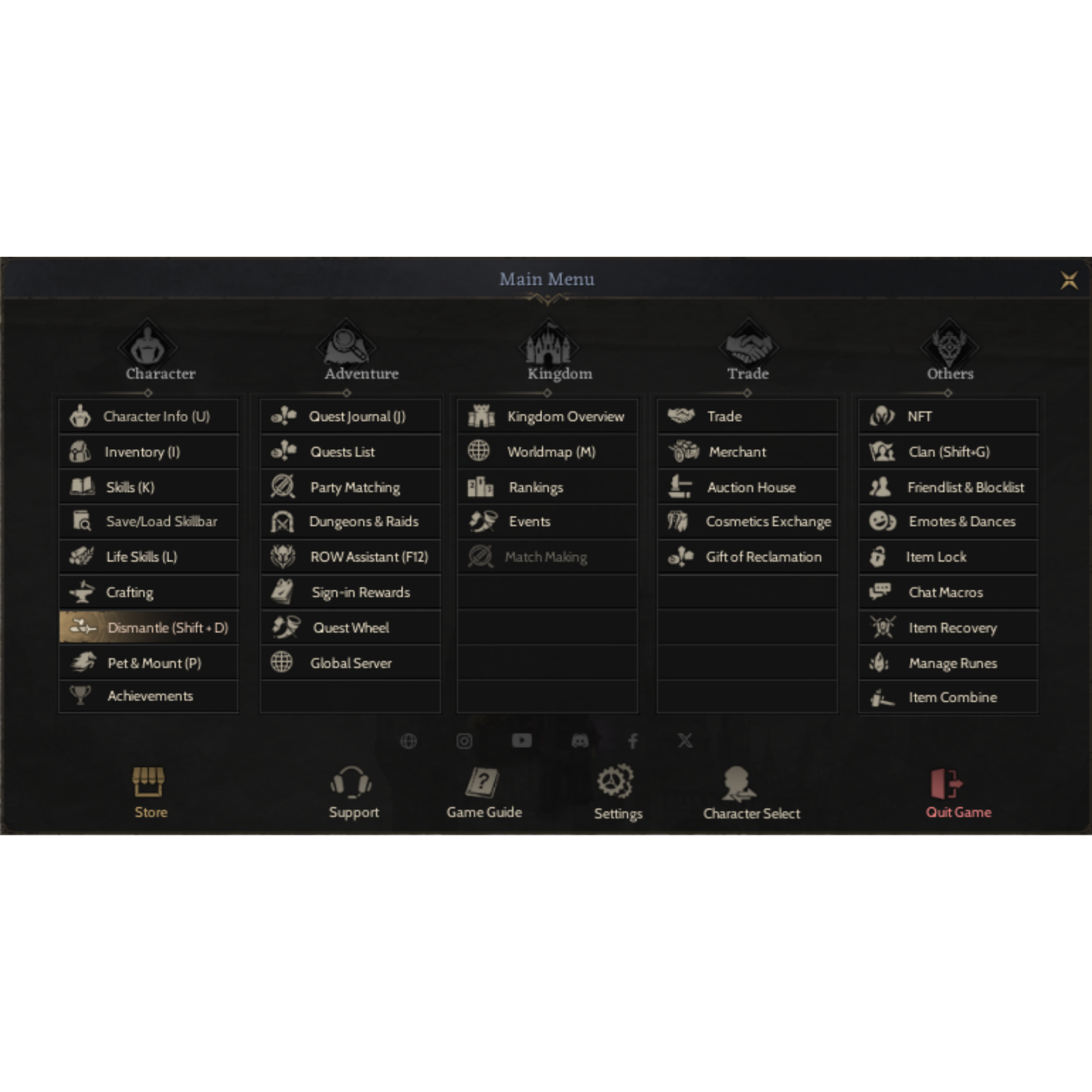 Main Menu